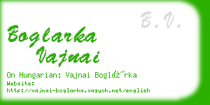 boglarka vajnai business card